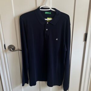 NWT United Colors Of Benetton Navy Polo Shirt, size XL
